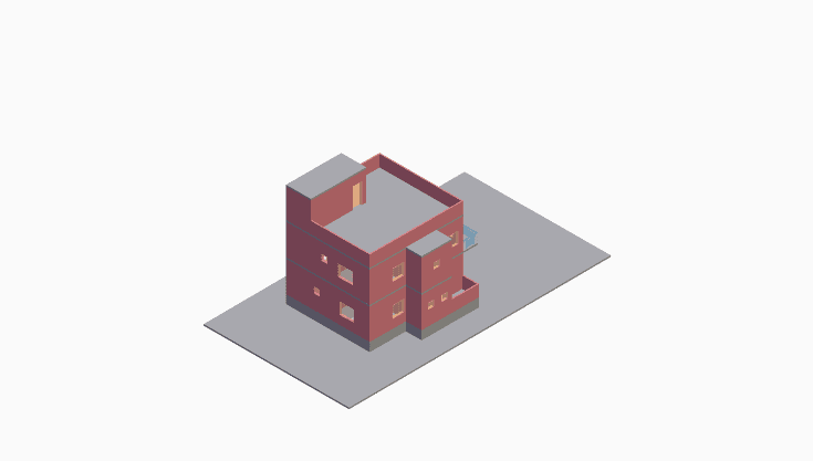 30x40 | East Facing 3D model rendering