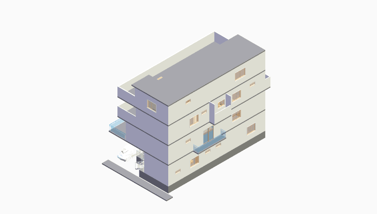 40x60 | North Facing 3D model rendering