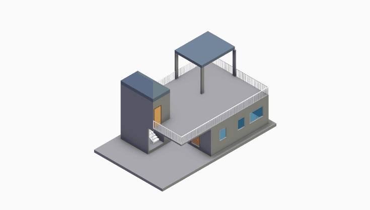 30x40 | East Facing 3D model rendering