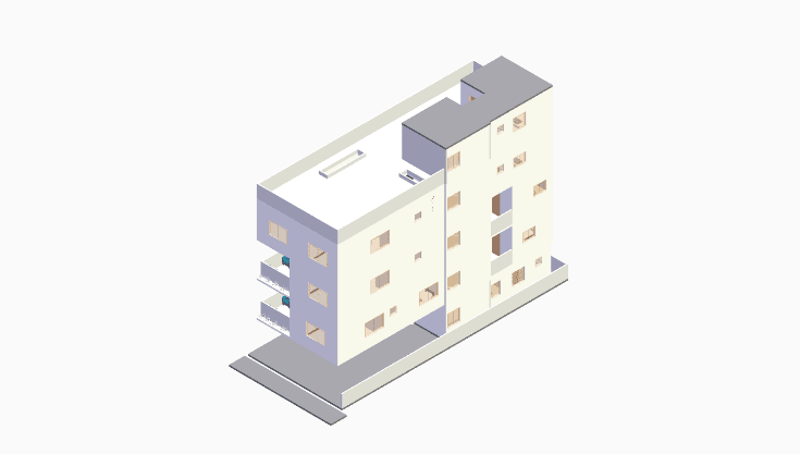 30x80 | West Facing 3D model rendering
