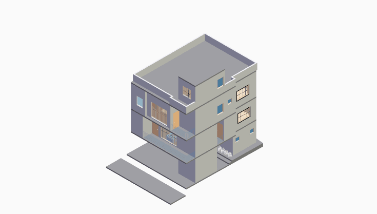30x40 | North Facing 3D model rendering