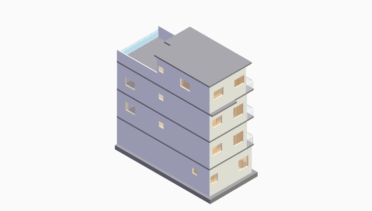 20x40 | West Facing 3D model rendering