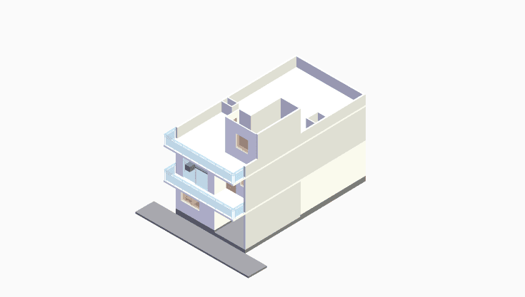 20x40 | East Facing 3D model rendering