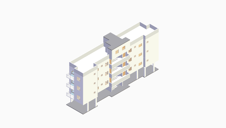30x80 | East Facing 3D model rendering