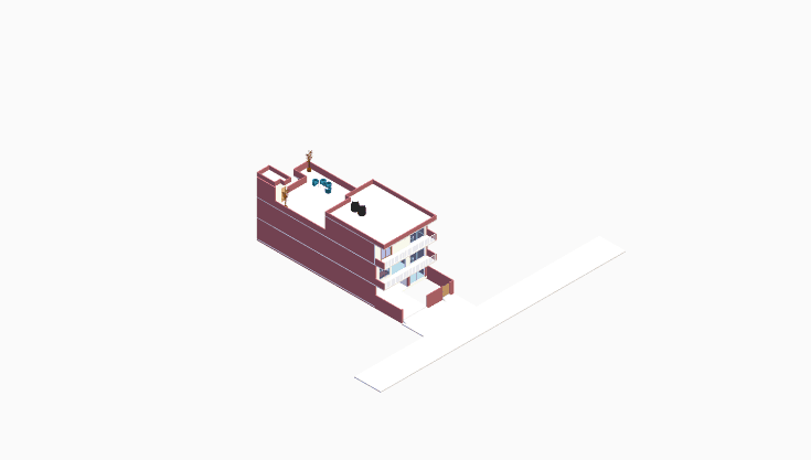 30x80 | South_east Facing 3D model rendering