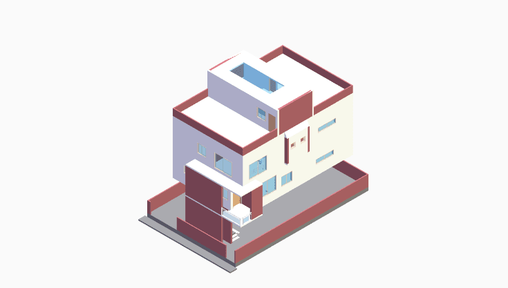 40x60 | East Facing 3D model rendering