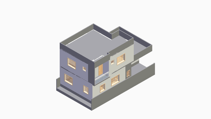 20x40 | North Facing 3D model rendering