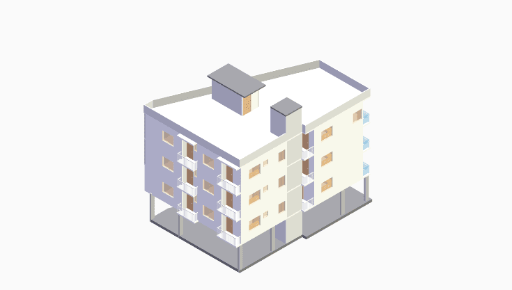 30x80 | West Facing 3D model rendering