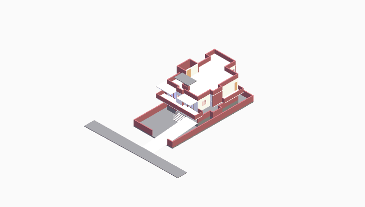 30x80 | South Facing 3D model rendering