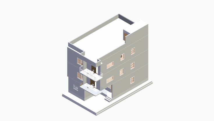 30x50 | East Facing 3D model rendering