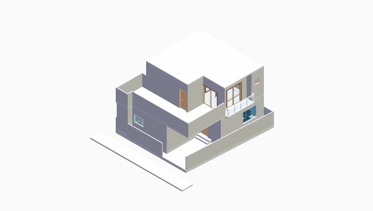 30x40 | East Facing 3D model rendering