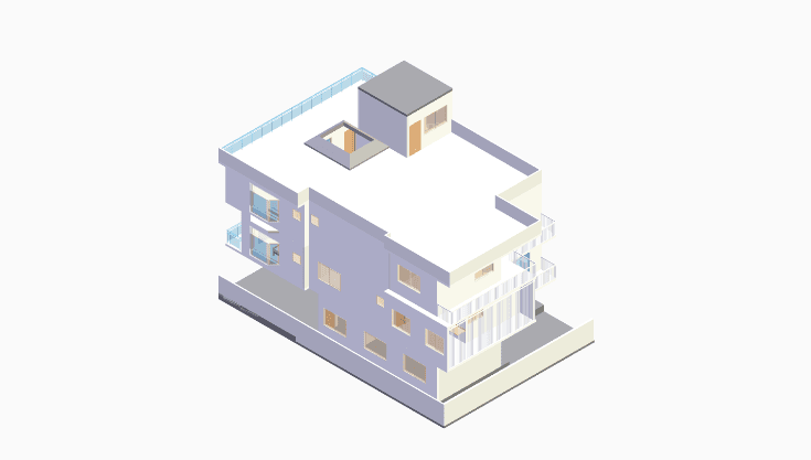 40x60 | West Facing 3D model rendering