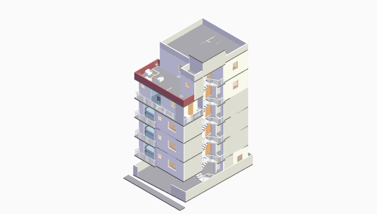 50x80 | South Facing 3D model rendering