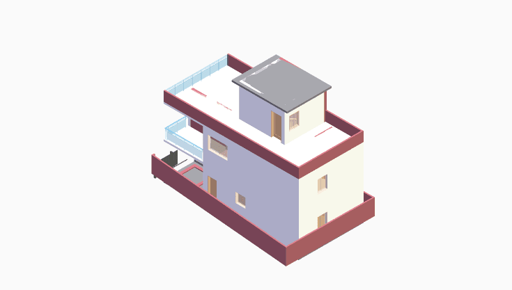 30x50 | West Facing 3D model rendering