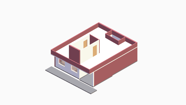 30x30 | South Facing 3D model rendering