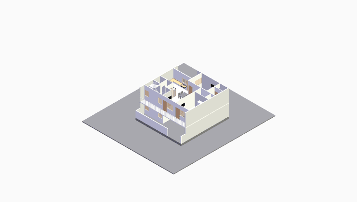 40x40 | North_west Facing 3D model rendering