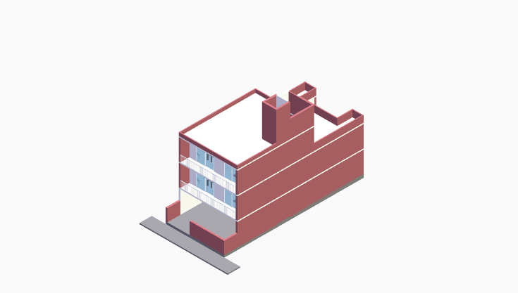 30x60 | North_west Facing 3D model rendering