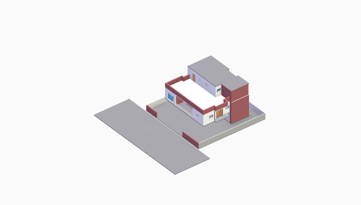 50x80 | South Facing 3D model rendering