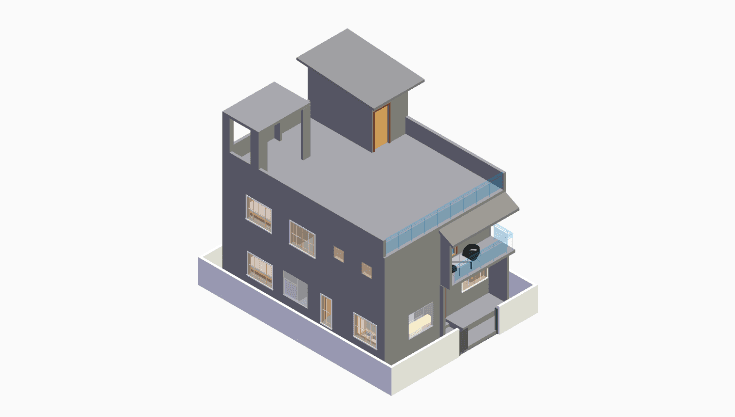 30x80 | East Facing 3D model rendering