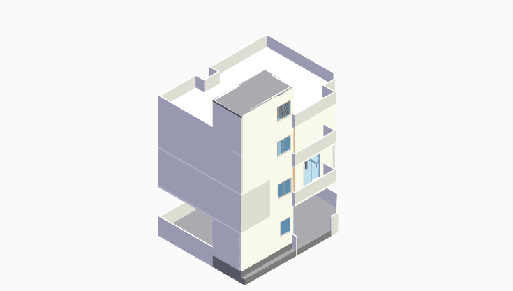 30x30 | North, East Facing 3D model rendering