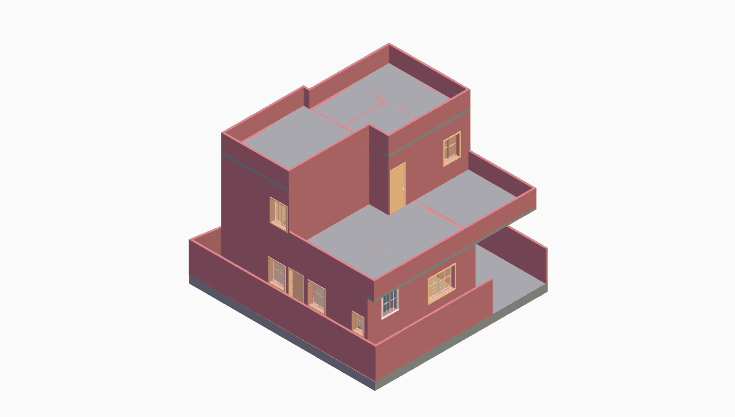 30x30 | East Facing 3D model rendering