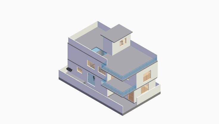 30x50 | North Facing 3D model rendering