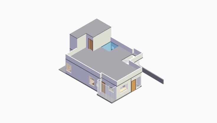 30x50 | East Facing 3D model rendering